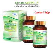 Combo 2 hộp Viên uống đẹp da Diệp Lục Collagen giảm nám sạm da