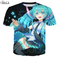 CLOOCL Virtual Singer Hatsune Miku เสื้อยืดแขนสั้นผู้ชาย3D พิมพ์ขายร้อน Casual Tops