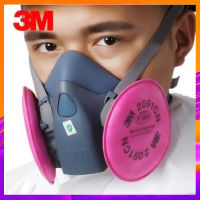 3M 7502+2091 หน้ากากป้องกันแก๊สพิษ ซิลิโคนป้องกันฝุ่นปลอกหน้ากาก 3 ชิ้น ตัวกรอง P100 มาตรฐาน เครื่องช่วยหายใจแบบสเปรย์（การจัดส่งในประเทศไทย）