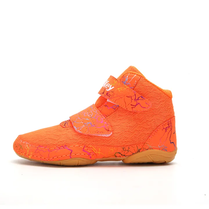 Child Kids Boxing Shoes Rubber Outsole Breathable Wrestling Shoes Boys