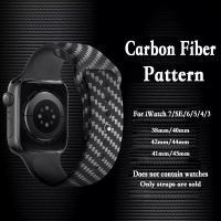 สายนาฬิกา ลาย carbon fiber สำหรับ apple watch 7 41 45 / 6 / 5 / 4 / 3 / 2 / 1 / 40 44 mm.silicone strap