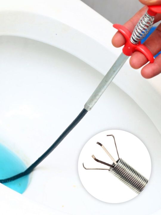 bendable-pipe-cleaner-sink-cleaning-hook-white-black-sewer-hair-stoppers-tool-kitchen-spring-pipe-hair-remover-by-hs2023