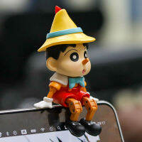 Crayon Shin Puppet Pinocchio ทำด้วยมือน่ารักเครื่องประดับของขวัญโมเดลเคลื่อนย้ายได้