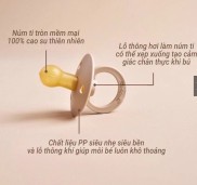 Ty Giả Nắp Trứng Kichi núm silicon mềm cho bé