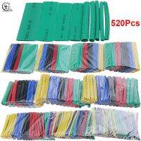 520Pcs/Bag Heat Shrink Tube 5 Colors 10 Sizes Insulated Sleeving Assorted Ratio 2:1 Shrinkable Tubing Cable Wrap Sleeves Kit Electrical Circuitry Part