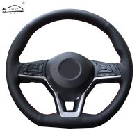 Steering wheel cover for Nissan X-Trail 2017-2019 Qashqai 2018 Rogue (Sport) 2017-2019 Soft Fiber leather Steering wheel cover