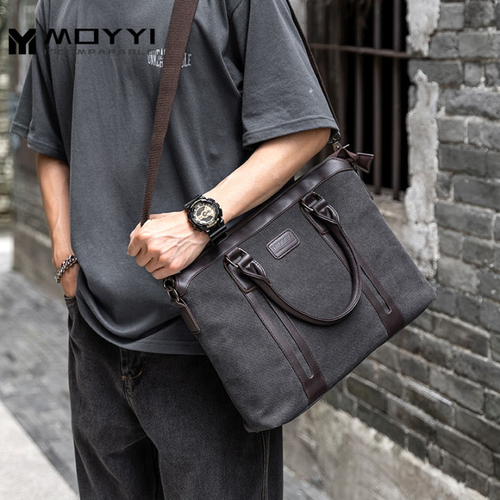 MOYYI Multi-function Canvas Men Bag Fashion Shoulder Bag for Men ...