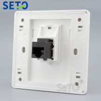 SeTo 86 Type Gigabit Network Panel RJ45 Cat6 Outlet Wall Plate Socket Keystone Faceplate