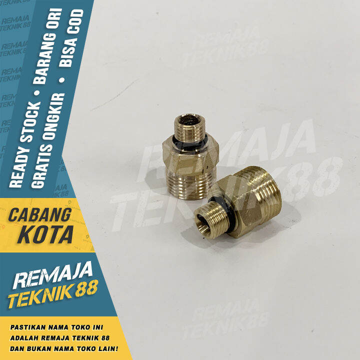 Adapter Nepel Kuningan Konektor Sambungan Untuk Foam Lance Lakoni