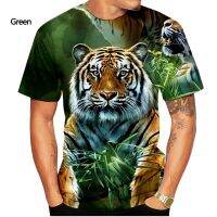 2023 Customized Fashion ~new  mens 3D tiger print T-shirt summer short-sleeved sweatshirt quick-drying ultr，Contact the seller for personalized customization