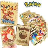 27 54pcs/set Pokemon Cards Metal Gold Vmax GX Energy Card Charizard Pikachu Rare Collection Battle Trainer Card Child Toys Gift