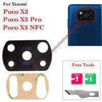 1set กล้องด้านหลังคุณภาพสูงเลนส์แก้ว + สติกเกอร์กาวสําหรับ Xiaomi Poco X3 NFC Pro Back Camera Glass Lens พร้อมเครื่องมือซ่อมแซม