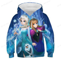 Frozen 2 Hoodies  Princess Spring Autumn Girls Long Sleeves Sweatshirts Clothes Cartoon Casual Sport Hooded Tops 1-14 Years