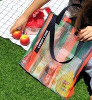 CANDY CANE BAG - 2 Way Hold Signature Tote Bag มี 6 สี วัสดุใหม่! โปร่ง น้ำหนักเบามาก หูถือได้ 2 แบบ