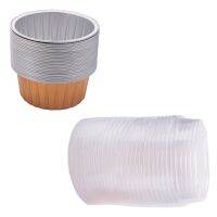 Dessert Cups with Lids, Gold Aluminum Foil Baking Cups Holders, Cupcake Bake Utility Ramekin Clear Pudding Cups