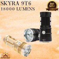 CR1 Skyray CREE High powered 9LED 18000 Lumen Outdoor Portable High powered flashlight ไฟฉาย แรงสูง ไฟฉาย เข้าป่า มีให้เลือก 2 สี Gold / Black จัดส่งเร็ว