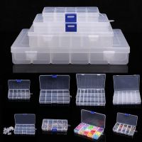 10/15/24/36 Grids Adjustable Plastic Jewelry Beads Pills Nail Tips Storage Box Case Container Organizer Container Home Supplies