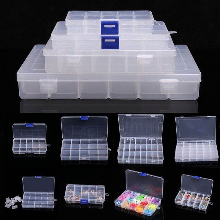 【WELOVEROOM】 Screw Transparent Storage Box Plastic Lattice Compartment