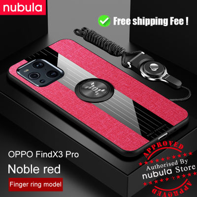 NUBULA สำหรับออปโป้ไฟนด์ X3 Pro (6.7นิ้ว) ปลอกทอผ้าไมโครไฟเบอร์หนังเหงื่อ Hp ออปโป้ไฟนด์ X3 Pro ที่ปิดหลังโทรศัพท์มือถือกับเชือกผู้ถือสำหรับออปโป้ไฟนด์ X3 Pro