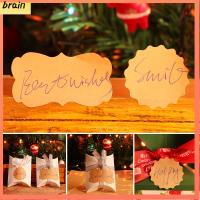 BRAIN 60/120pcs การออกแบบ DIY ความคิดสร้างสรรค์ แท็กขนมของขวัญ ตกแต่งเค้ก ซีลบรรจุภัณฑ์ สติ๊กเกอร์ฉลาก แท็กเปล่า กระดาษเหนียว