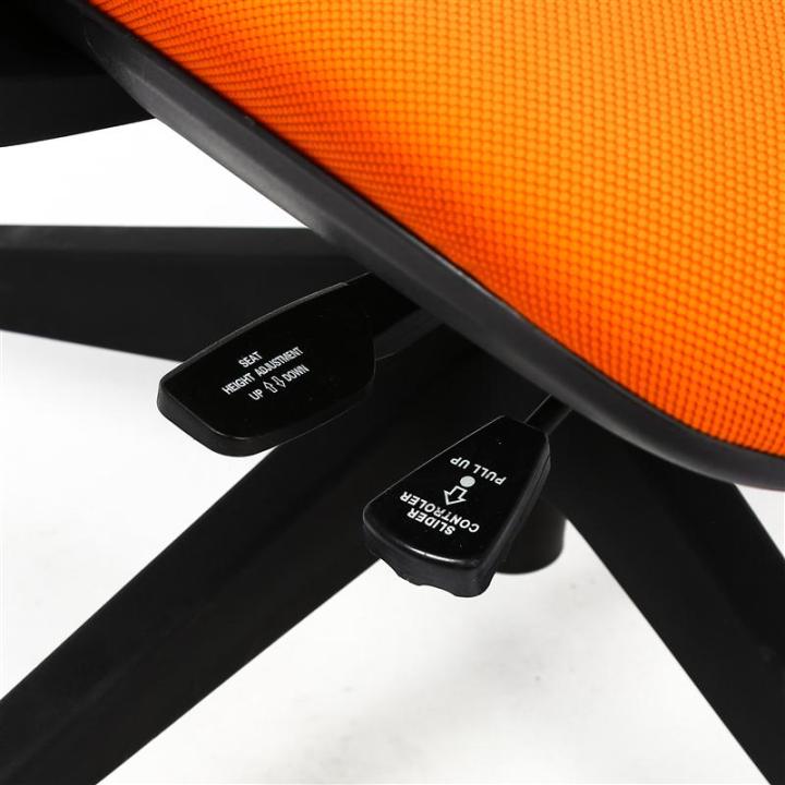 furradec-เก้าอี้เพื่อสุขภาพ-ergonomic-flex-สีดำ-ส้ม