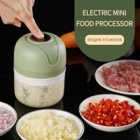 Durable Vegetable Crusher Mini Food Processor USB Powered Meat Grinder Garlic Mincer Portable Garlic Press Food Shredder Cheese Grater Kitchen Gadgets