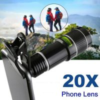 1Set Mobile Phone Lens Universal Clip  20X Zoom Cellphone Telescope Lens Telephoto Smartphone Camera Lens Smartphone Lenses