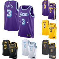 Fovt 2022 NBA Jersey Los Angeles Lakers City Edition No. 3 Davis Basketball Sports Vest Commemorative Edition Plus Size