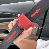 Car Seat Belt Clip Magnetic Safety Belt Fixed Limiter PU Seat Belt Fixed Limit With Card Clip For Car Interior Accessories