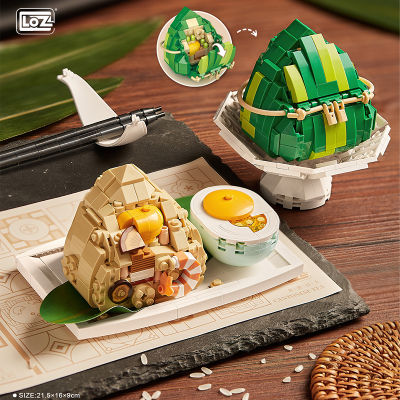 Loz กวางตุ้งเครื่องดื่ม Zongzi ข้าวเหนียวไก่ติ่มซำอาคารบล็อก Diy จีนแบบดั้งเดิมอาหารของเล่นสำหรับของขวัญเด็ก