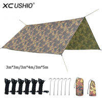 Square 3x 33x 43X5M Camouflage Awnings Ultra Light กันน้ำ Outdoor Camping Tarp Tourist Travel Sun Shelter Garden Canopy