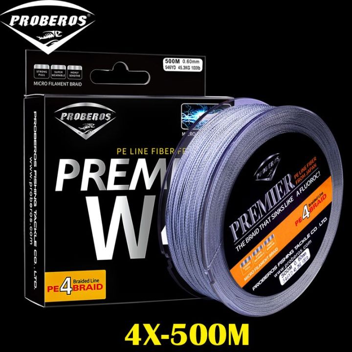 500M Fishing Line Green/Gray/Red/Blue/Yellow PE Line Available 6LB-100LB  Fishing Tackle Braided Line Diameter 0.10mm-0.6mm