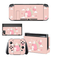 ไวนิลหน้าจอการ์ตูนแมวกระต่าย Protector สติกเกอร์สำหรับ Nintendo Switch NS Console + Controller + ขาตั้งผู้ถือสกิน-hjgytyuuiytt