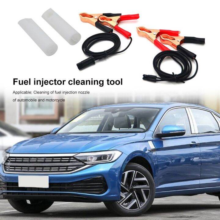 Universal Car Fuel Injector Flush Cleaner With 2 Power Cable Car Fuel