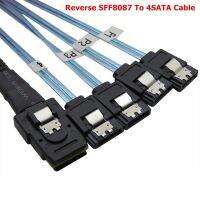 สายเคเบิลแบบมินิ Sas 36pin Sff-8087เป็น4 Sata7p สำหรับ Hdd 0.5M 1M