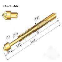 PAL75-LM2 100ชิ้นหัวทดสอบสปริงทองเหลืองชุบสำหรับการทดสอบแผงวงจรเครื่องมืออิเล็กทรอนิกส์ความยาวประมาณ33.35มิลลิเมตร