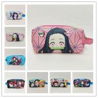 【CC】▬△✣  1pcs Anime Demon Slayer Nezuko Cartoon Leather Pu Makeup Student Large-capacity Stationery