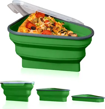 1 Piece Pizza Leftover Storage Container Save Space Reusable Pizza Slicone Storage  Container Red - AliExpress