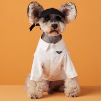 Luxury Clothes for Dog Fashion Dog White Shirt Pet Clothing for Small Medium Dogs Clothes Coat Yorkies Chihuahua Bulldogs B1342