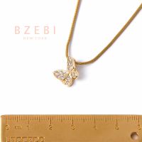 BZEBI สร้อยคอทองคำ 18k สุภาพสตรีปาร์ตี้ของขวัญเครื่องประดับสร้อยคอจี้แฟชั่นสร้อยคอ 5n