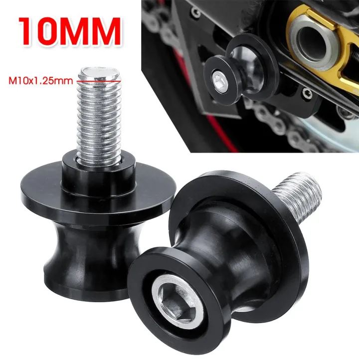 M10/1.25MM BLACK MOTORCYCLE BOBBIN PADDOCK STAND ADAPTERS KAWASAKI ZX6R ...