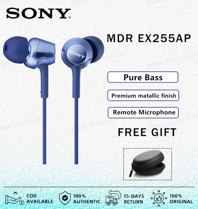 sony-mdr-ex15ap-mdr-ex255ap-หูฟังแบบเสียบหูหูฟัง-sony-พร้อมไมโครโฟน