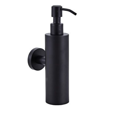 200ml Wall Mounted Shower Bottle Pump Stainless Steel Shampoo Dispenser Black