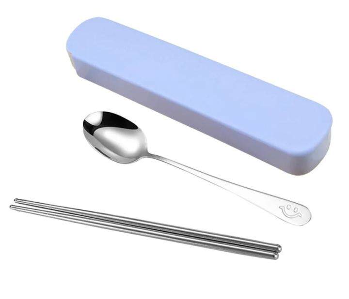 Travel Spoon and Fork (Blue) Keimav Lazada PH