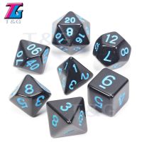 【❈】 Fashions King 7ชิ้น/เซ็ต Polyhedral TRPG เกม DnD ทึบแสง D4-D20หลายด้านลูกเต๋าป๊อปสำหรับเกมกระดาน