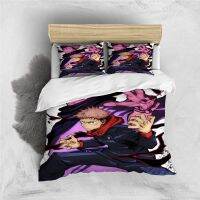 【hot】✟✱ Jujutsu Kaisen Anime art Print Three Piece Set Article Children or Adults for Beds Quilt Covers Pillowcases