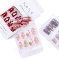 New Style Kuku Palsu WIth Rhinestones Detachable Full Cover Fake Nails Beauty Nail Art Fashion Style