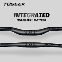 TOSEEK แฮนด์บาร์รถจักรยานคาร์บอน Mtb,31.8x58 0/600/620/640/660/680/700/720/740/760มม. สีดำด้านแฮนด์จักรยานสำหรับอุปกรณ์เสริมจักรยานเสือภูเขา