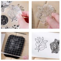 WONDERFUL Gift Silicone Seal Hand Account Transparent Background Postmark Leaves Diary Decoration Reusable Flowers Soft Vintage Stamp