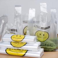 50PCS Lovely Shopping Bags Supermarket Plastic Bags Food Bags Out / 30*48cm 20*30cm 38*58cm Pouch Packaging / Carry Handle With Clear P6P5